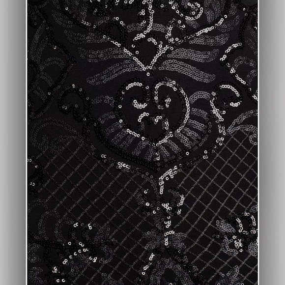 Auqa Brand. Size 4 Gorgeous black sequin gown! - Picture 6 of 6